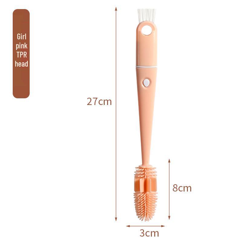 Multi-Functional Long-Handle Sponge Brush for Bottles and Cups