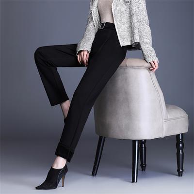 Autunno Inverno Moda Coreana Donna Calda Vita Alta Più Velluto Addensato Casual Harajuku Donna Abbigliamento Formale Pantaloni Pantaloni a Matita