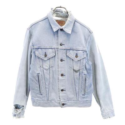 80s Made In USA Vintage Denim Jacket 40 G Jean Men's Used