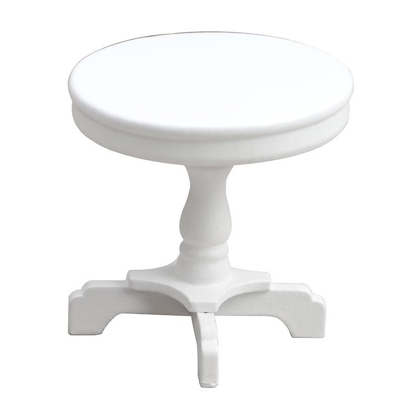 1:12 Dollhouse Miniature Round Coffee Table - Rosewood & Natural Wood Colors