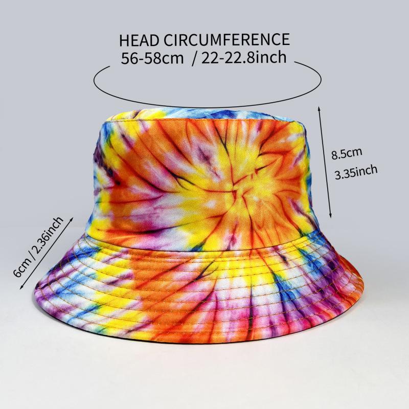 Tie-dye bucket hat hot hat versatile sun hat
