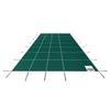 Pool Safety Cover 18x42ft, Inground Pool Cover fit for 16x40 ft Pool, Rectangle Inground Safety Pool Cover Green Mesh Solid Pool Safety Cover for