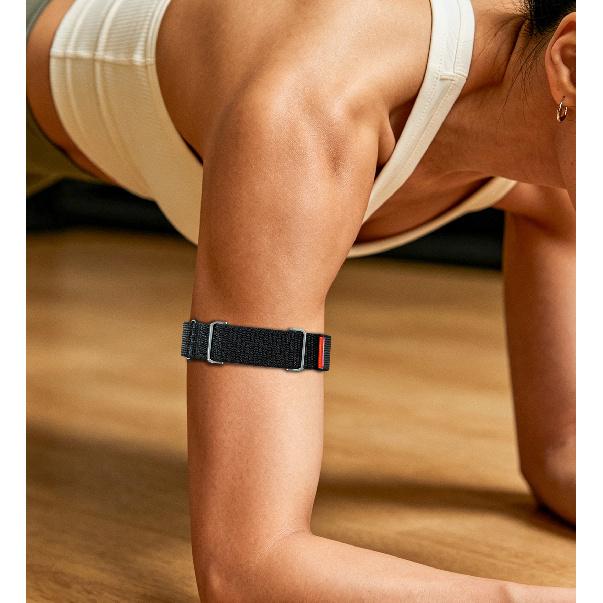 Sports Nylon Woven Upper Arm Band For Google Fitbit Air Biceps Strap ArmBand Metal Case Replacement Bands Accessories 6