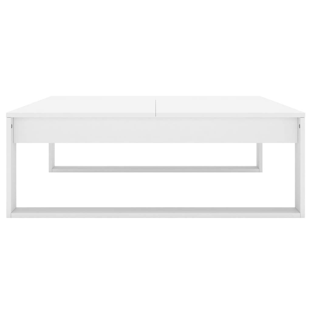  Salongbord, hvitt, 100x100x35 cm, trebasert materiale
