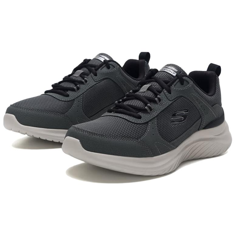 Skechers FLECTION 3.0 Abrasion Resistant Breathable Running Shoes Men's Gray 8790357-CHAR