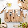 Wooden Handle Cookware Set: Whisk, Pizza Tools, Cheese Knife