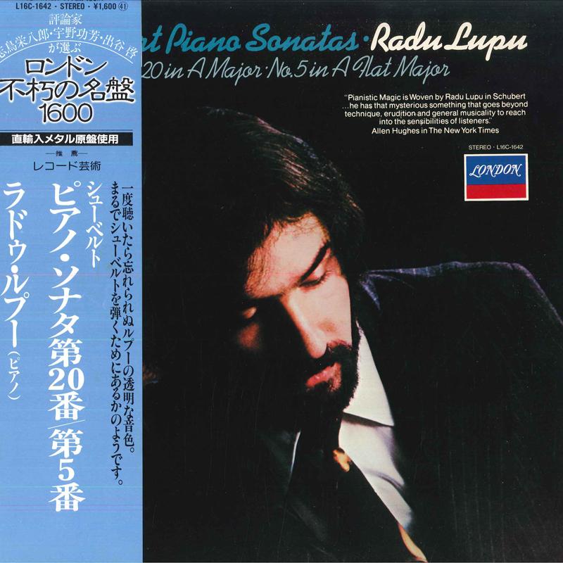

LP Record RADU LUPU Schubert Piano Sonata No.20 In A M L16C1642 LONDON 1976 Japan Obi Classical Used