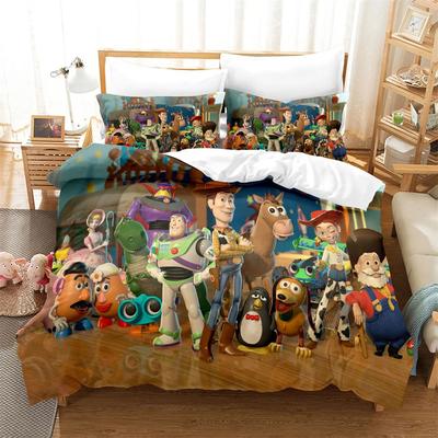 Cartoon Toy Story Duvet Cover Pillowcase Bedding Set Adult Boy Girl Bedroom Decoration Children Gift Single Double Large Size
