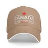 Canada Is Not For Sale  Funny Sun Baseball Cap  Summer Fitted Retro Hip Hop Hats For Unisex Men Outdoor Sports Snapback Cap
