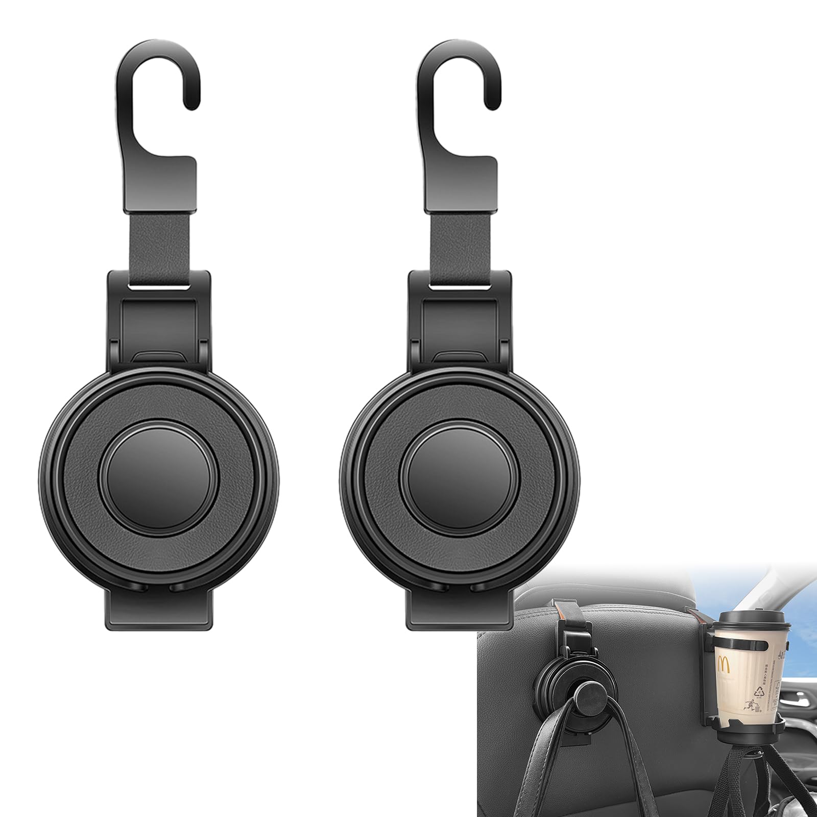 

Minarena Подстаканник Автомобильный подстаканник Подстаканник для заднего сиденья автомобиля 3 в 1 Складной автомобильный подстаканник для заднего сиденья 2 штуки Крючок на подголовник для автомобиля Море