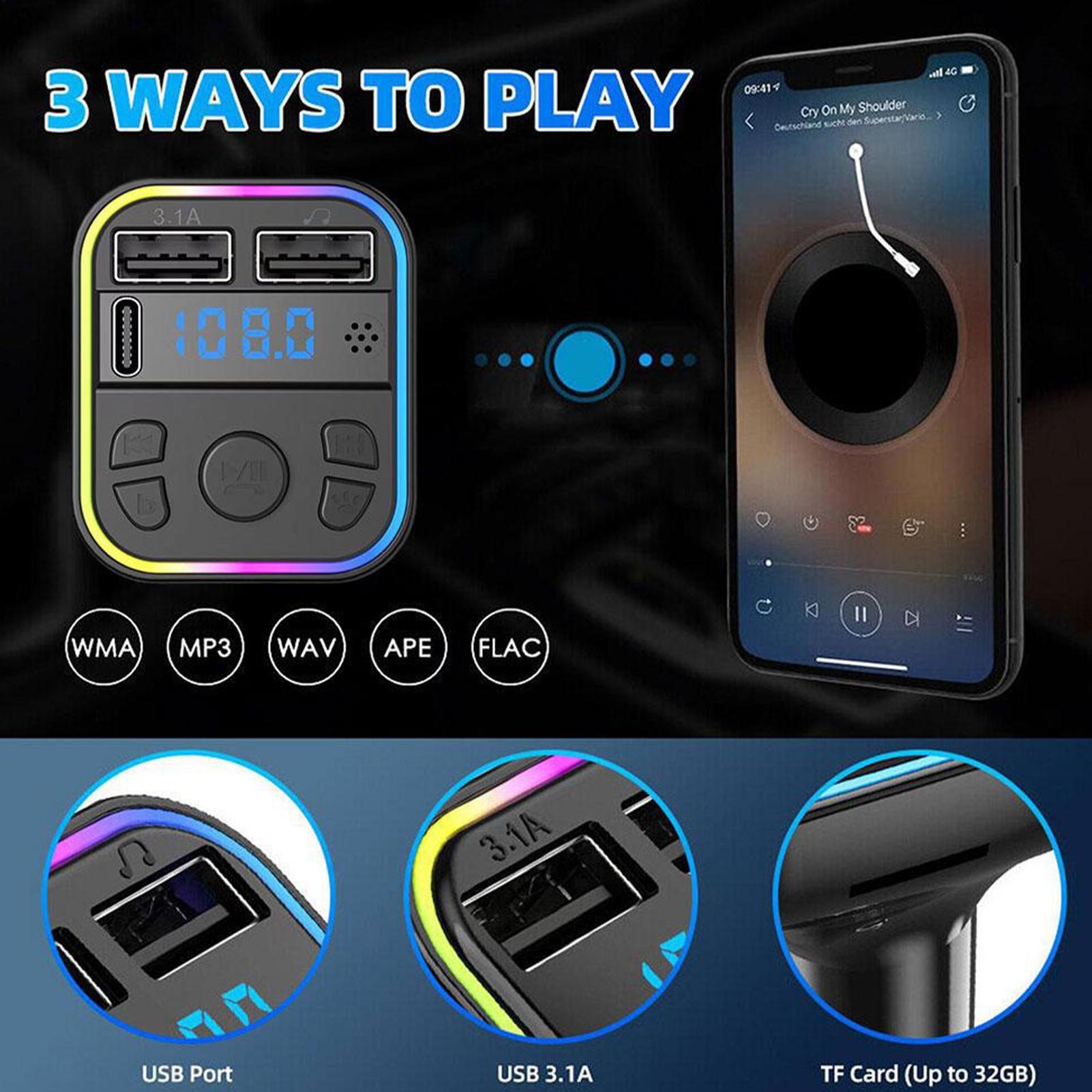 

Radio Transmitter For Car MP3 Music Player Wireless Car Adapter Multifunctional Car Music Adapter Calling & Audio Receiver CN