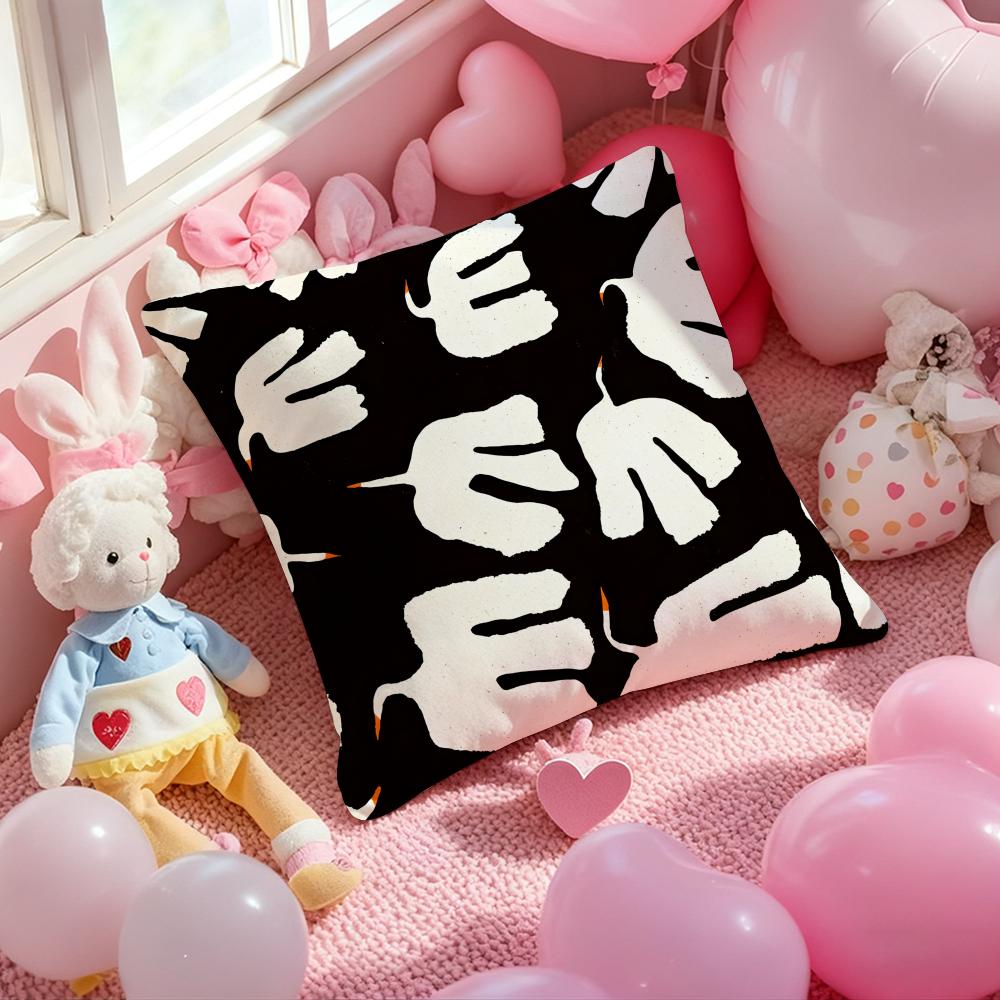 Art Abstract Illustration Cushion Cover Pattern Printed Pillowcase for Living Room Sofa Cushion Cover & Bedroom Decor