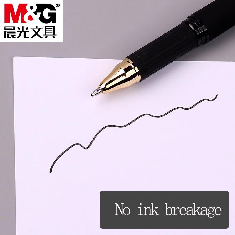 M&G Coarse Tip Gel Pen 1.0mm, smooth writing, interchangeable refills, flexible lacquer barrel, suitable for students and of