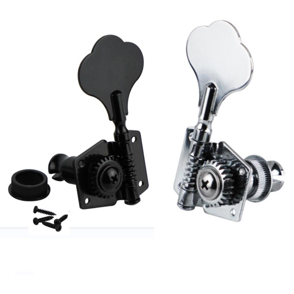 FLEOR 4pcs Vintage Open Gear Bass Tuning Keys Pegs Machine Head Tuner Fit FD 4 Strings Bass Guitar