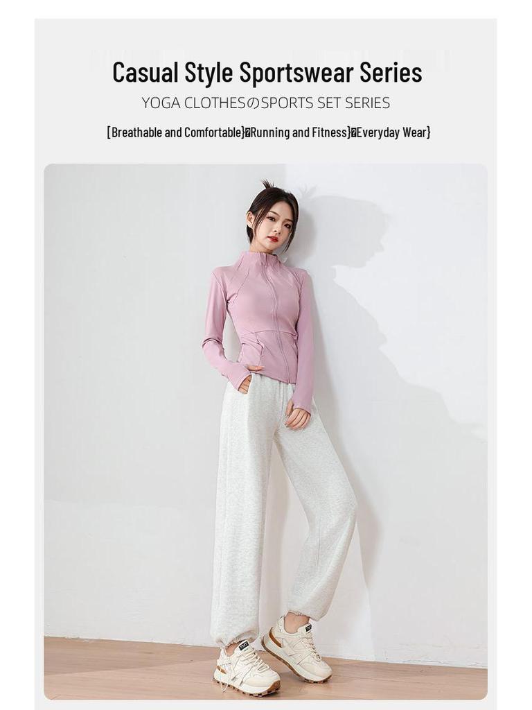 Women's 2024 Summer Outdoor Yoga & Running Suit with Loose Casual Pants