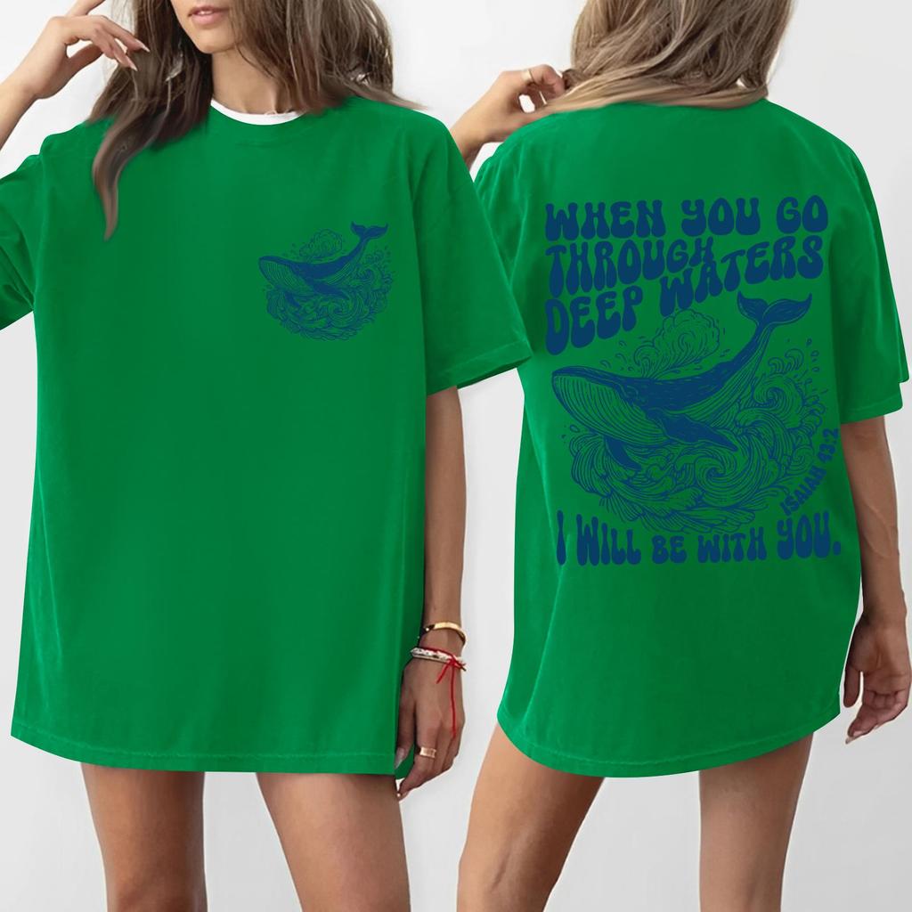 Women's Round Neck Printed Short-sleeved T-shirt Top