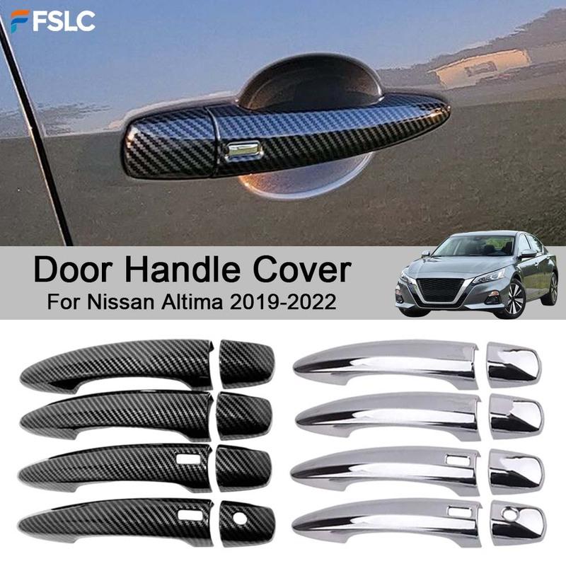 Cars Accessories Door Handle Cover For Nissan Altima - Carbon Fiber Silver Car Decoration Styling Upgrade Modify A Car
