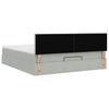 Ottoman Bed with Mattress & LEDs Light Grey 180x200 cm Velvet