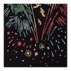 Moomin Tenugui Hand Towel - "Hitoshigoto" (Fireworks) - Snufkin & Little My - Approx. 33x90cm - Japanese Traditional Craft Dyeing - Home Decor