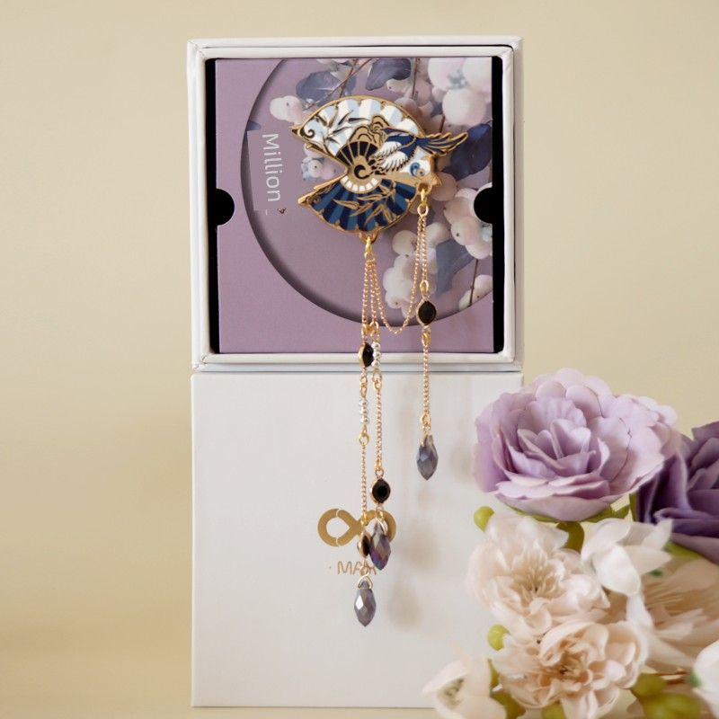 

Chinese Style Brooch Jiaolong Hongyan Stylish Niche Style Creative Female Badge Middle Ancient Original Jewelry Coat Couple Men Magpie-Basic Gift Box