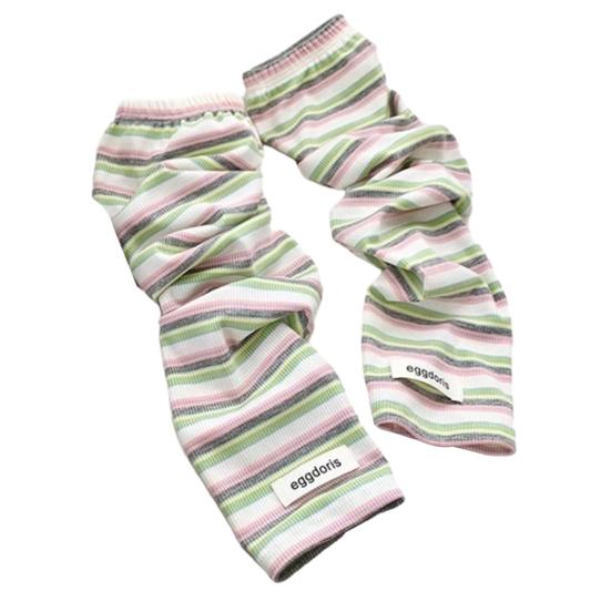 

Полосатый нарукавник для мужчин женщин Защита от УФ лучей Длинные перчатки без пальцев розовый/зелёный