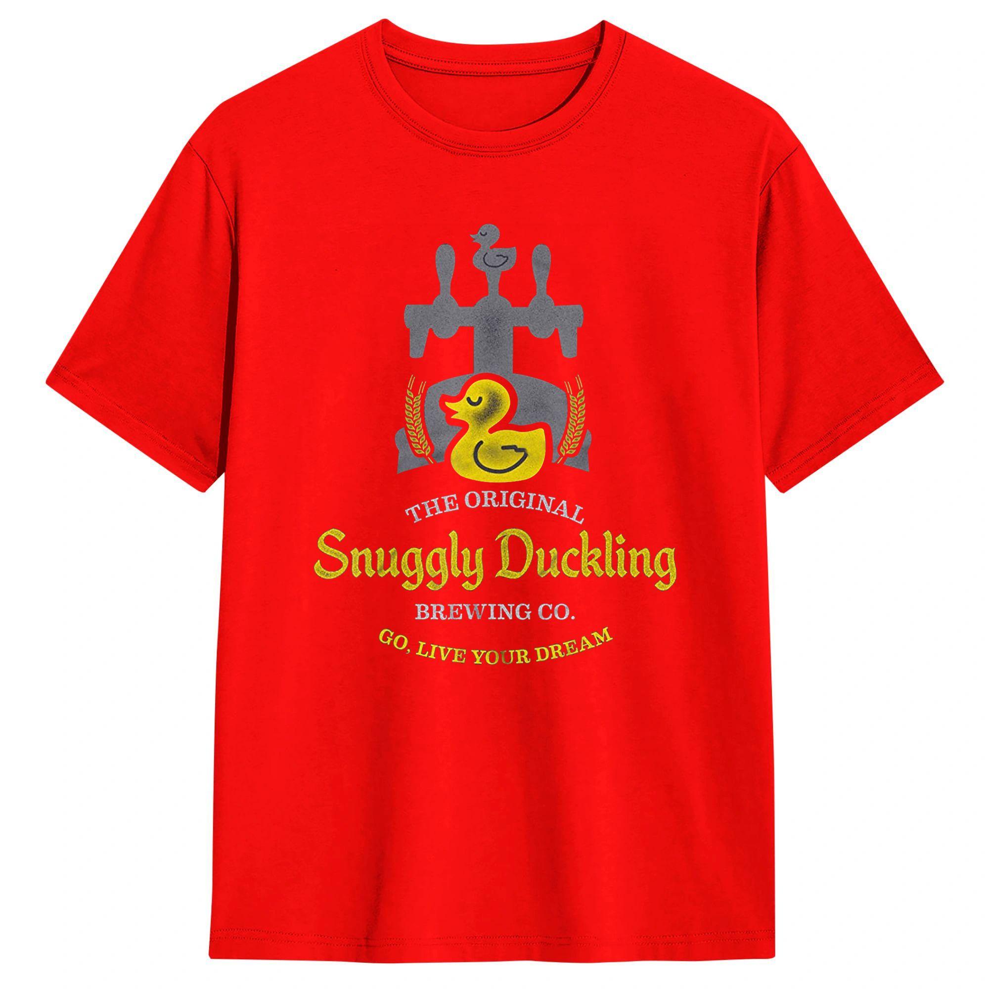 Unisexs TShirts Snuggly Duckling Brewing Company Vintage Cotton Tee Shirt Short Sleeve T Shirts Round Neck Clothing Birthday Gift S