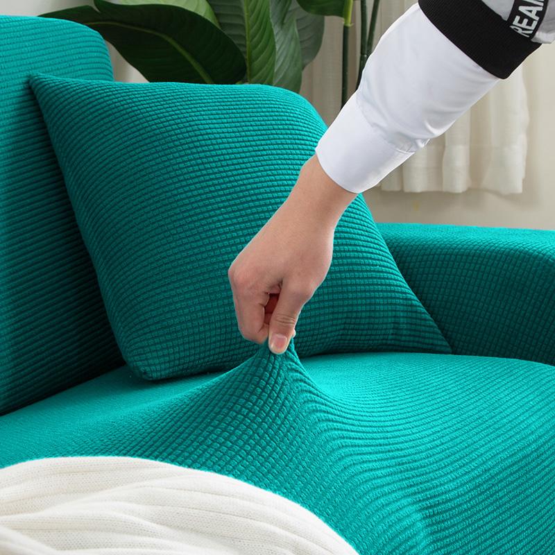 Sofa Covers For Living Room Armchair Cover Elastic Plaid Corner Sofas Cover Couch Slipcover 1/2/3/4/5 Seat Fleece Sofa Cover