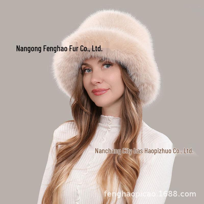 Women's Fluffy Faux Fur Winter Bucket Hat with Ear Protection - European American Fashion