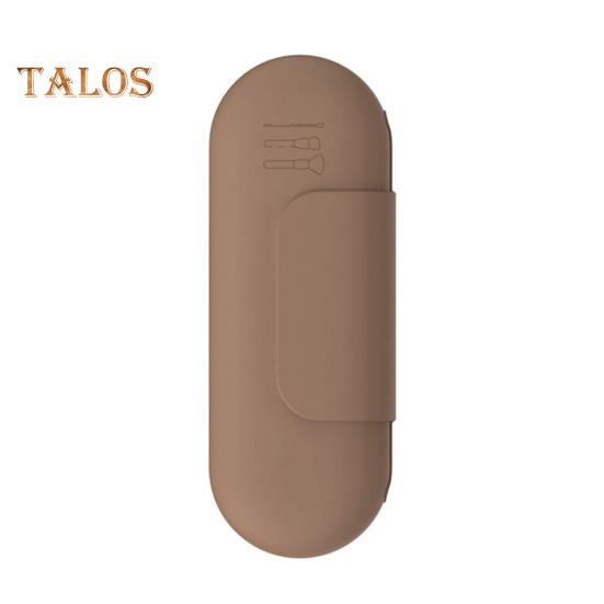 

Силиконовый держатель для кистей для макияжа, сумка для хранения, большая вместимость, портативный держатель для косметических кистей с магнитным замком кофейный