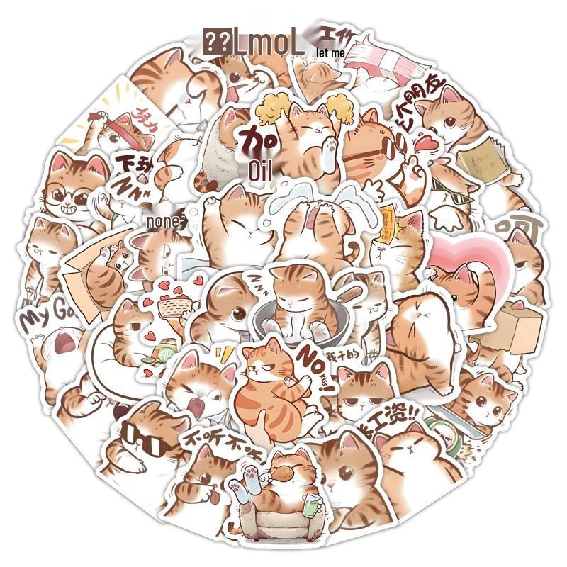 1800 Realistic Cartoon Kitten Stickers: Cute Cat Graffiti Collection for Creative Decoration