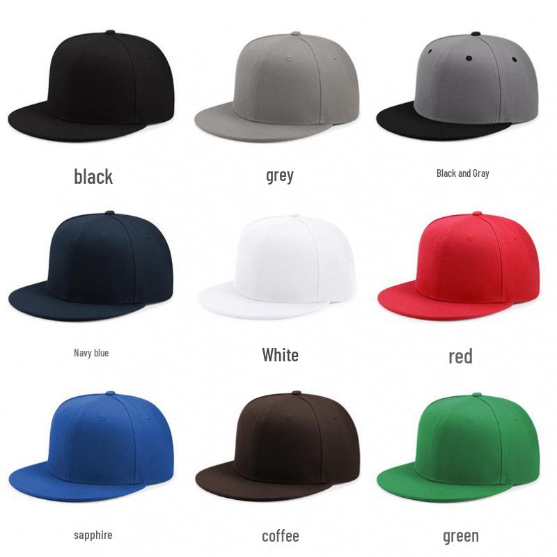 Men's Solid Color Flat Brim Baseball Cap - Spring/Summer Woolen Hip Hop Hat