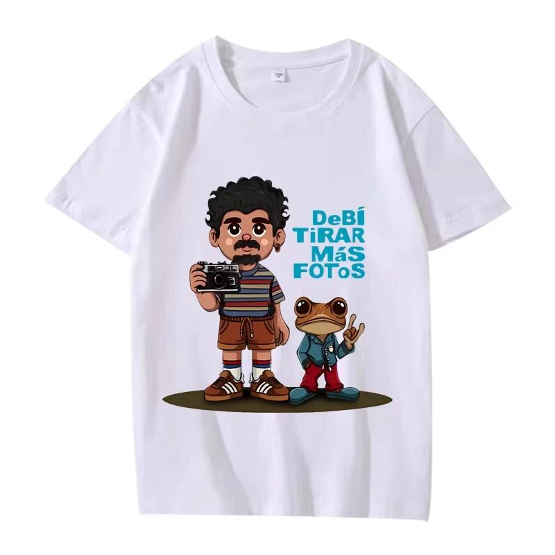 Bad Bunny Dtmf Cartoon T Shirt 2025 New Unisex Women Oversized 100 Cotton Hot Sale Short Sleeve Summer Print Unisex Cotton Tops