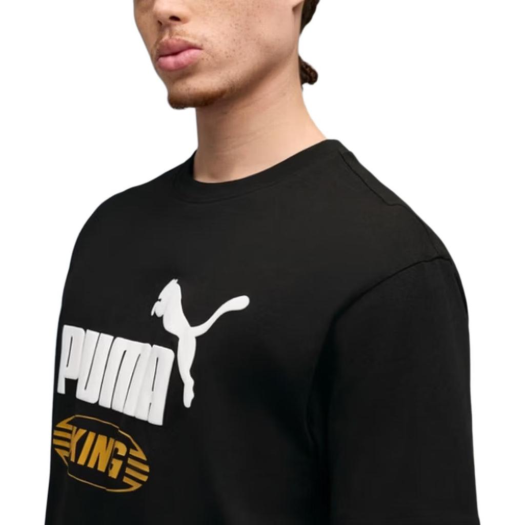 Puma King Retro Loose Casual Printed Short Sleeve T-Shirt Unisex tops 636821-01