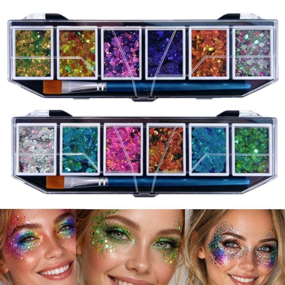 Removable Pans Color Shifting Glitter Lightweight Face Glitter Creative Gift Self Adhesive