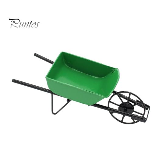 

Кукольный домик, тележка с высокой детализацией, украшение, металлическая мини-тачка, сказочные садовые аксессуары для сцены, реквизит зелёный