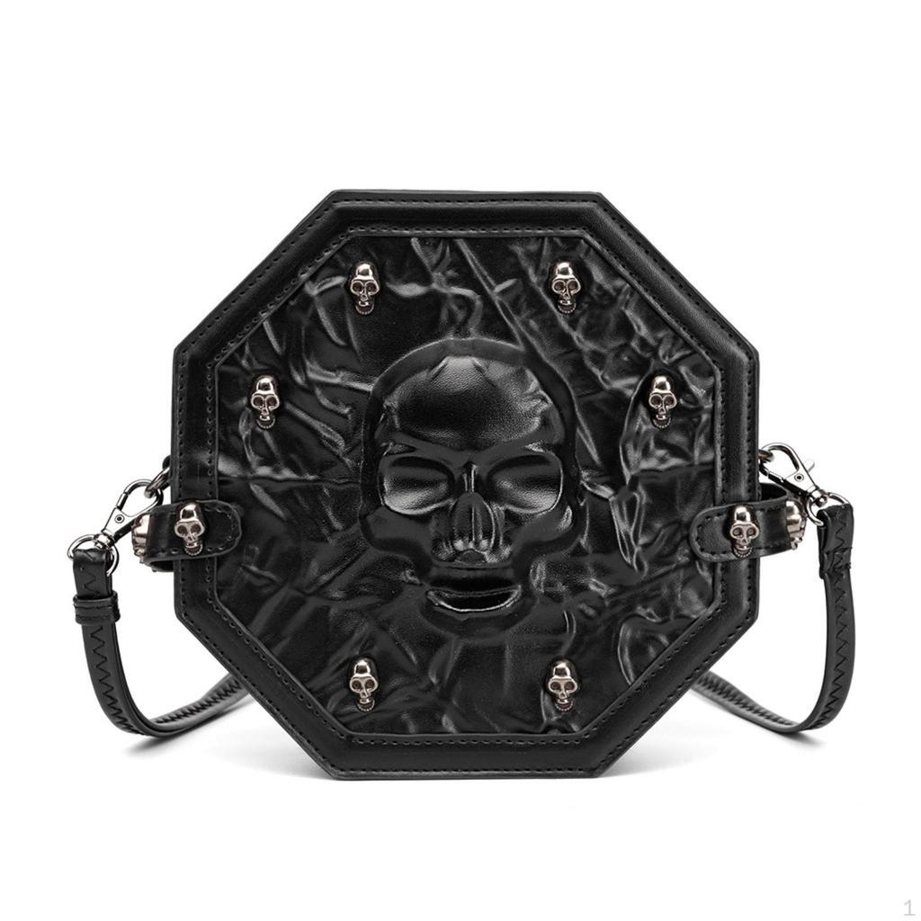 Halloween Casket Crossbody Bag | Glossy PU Leather, Gothic, Bag, for Parties