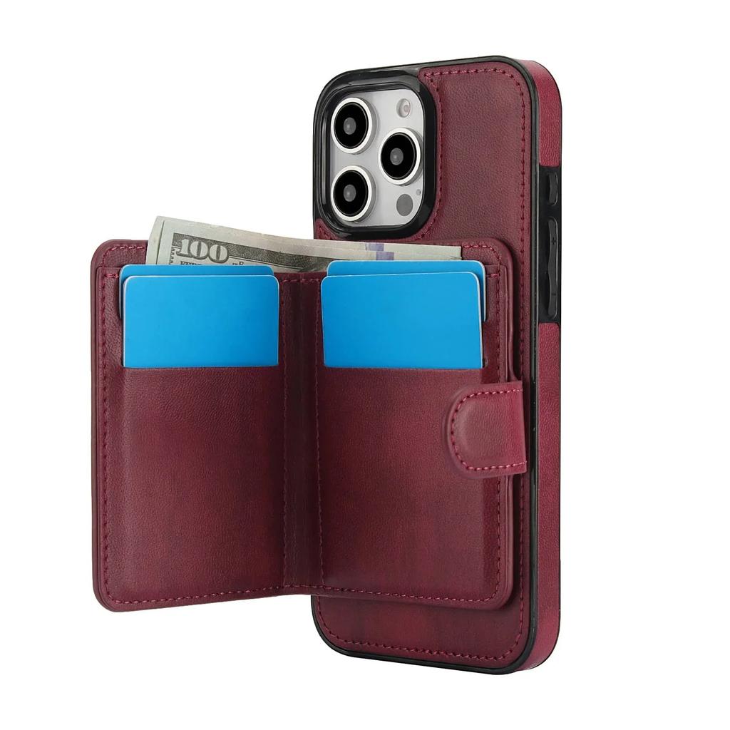 Wallet Case for iPhone 16/15/14/13/12/11 Pro Max Mini 7 8 SE Compatible with Magnetic, Detachable Magnetic Case with Card Holder