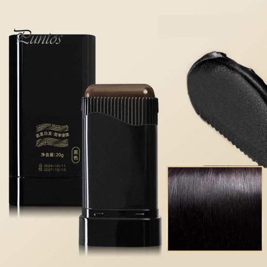 20G 2-In-1 Hair Dye Comb Gray Hair Coverage Waterproof Sweat-Proof Disposable Hair Dyeing Touch-up Brush Temporary Brown Black Hair Coloring Stick