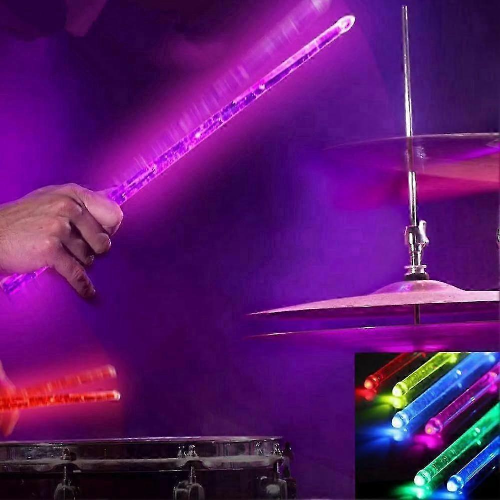 USB Rechargeable LED Drum Sticks 15Color Light Up Glow in the Dark for Stage Performances New Arrival S06