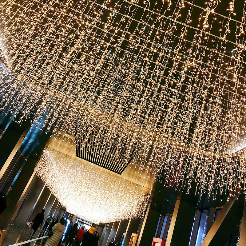 Waterproof LED Icicle Curtain Fairy Lights - Outdoor Decorative Flashing String for Christmas & Waterfall Effects
