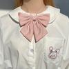 Schüler Weiße Hemden Kragen Fliege Unifarbenes Gewebe Schuluniform Schleife Business Fliegen Partyhemd Zubehör für Damen Mädchen