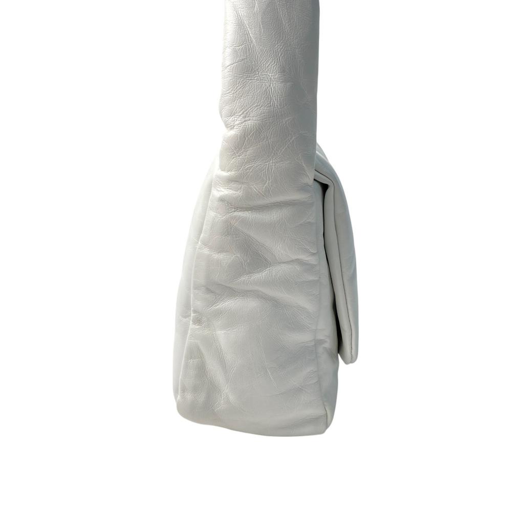 Gebrauchte BALENCIAGA Handtasche weiß/Silber Gummi Damen