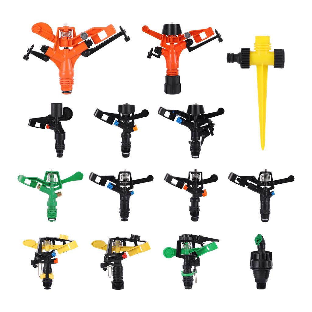 1/2"3/4" 360 Degree Auto Rotating Sprinkler Lawn Impact Sprinkler Adjustable Agricultural Irrigation Rocker Rotating Sprinkler