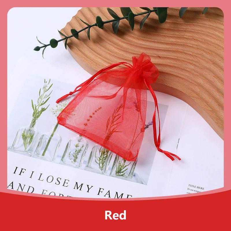 100Pcs/lot 7x9 9x12 10x15 13x18CM Organza Bags Jewelry Bag Wedding Party Decoration Drawable Bags Gift Pouches Jewelry Packaging