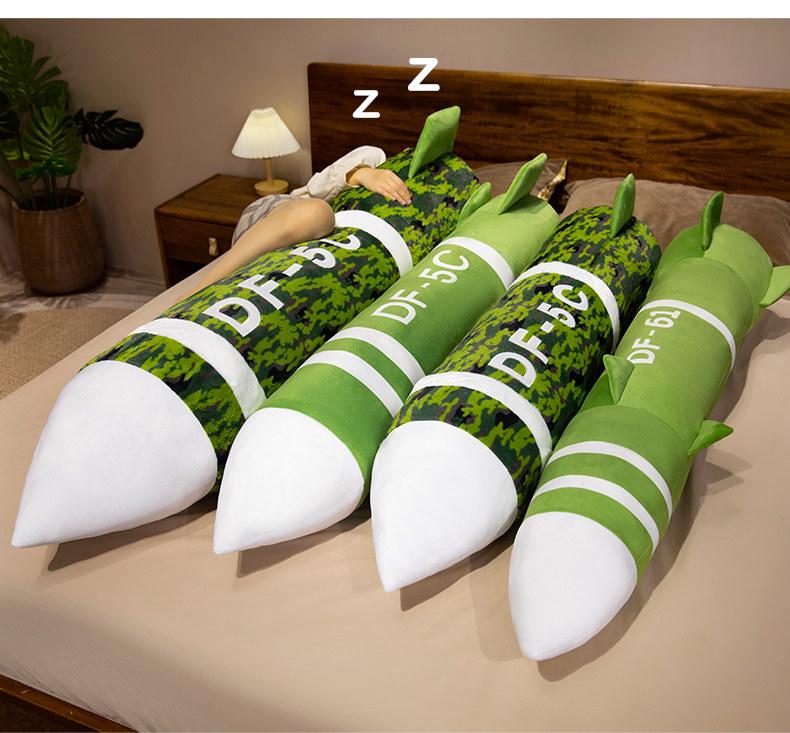 Extra-Large Dongfeng Missile Plush Pillow for Sleeping, Sofa, or Backrest - Perfect Gift for a Boyfriend
