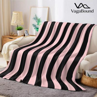Blush Noir Streifen Flanelldecke Warm Weich Halloween Weihnachten Sofa Warm Gemütlich Dekorative Deko Geschenk für Alle Jahreszeiten