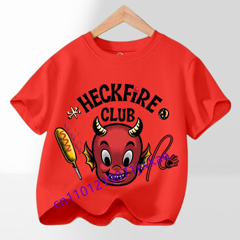 T-shirt Grafica per Festa, Outfit Streetwear Cool per Fan, Top per Ragazzi e Ragazze, Maglietta per Bambini a Tema Film Hot Stranger, alla Moda