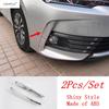 Front Fog Lights Lamps Eyelid Eyebrow Strip Decoration Cover Trim For Toyota Corolla 2017 2018 ABS Chrome Accessories Exterior