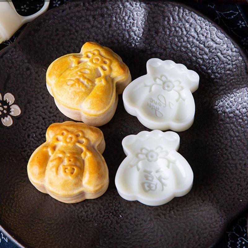 Hand Pressure Moon Cake Mold for Mid-Autumn Festival 50g Lucky Bag Cookie Cutter Stamp DIY Bakeware Mould Kitchen top sale