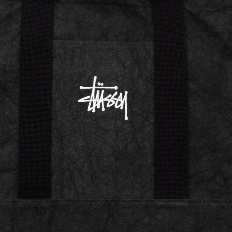 New Stussy Canvas Extra Large Tote Bag Washed Black 134253